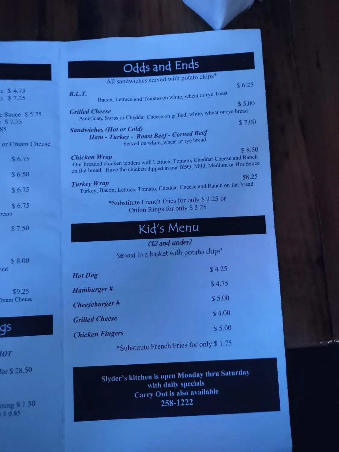 Menu 5