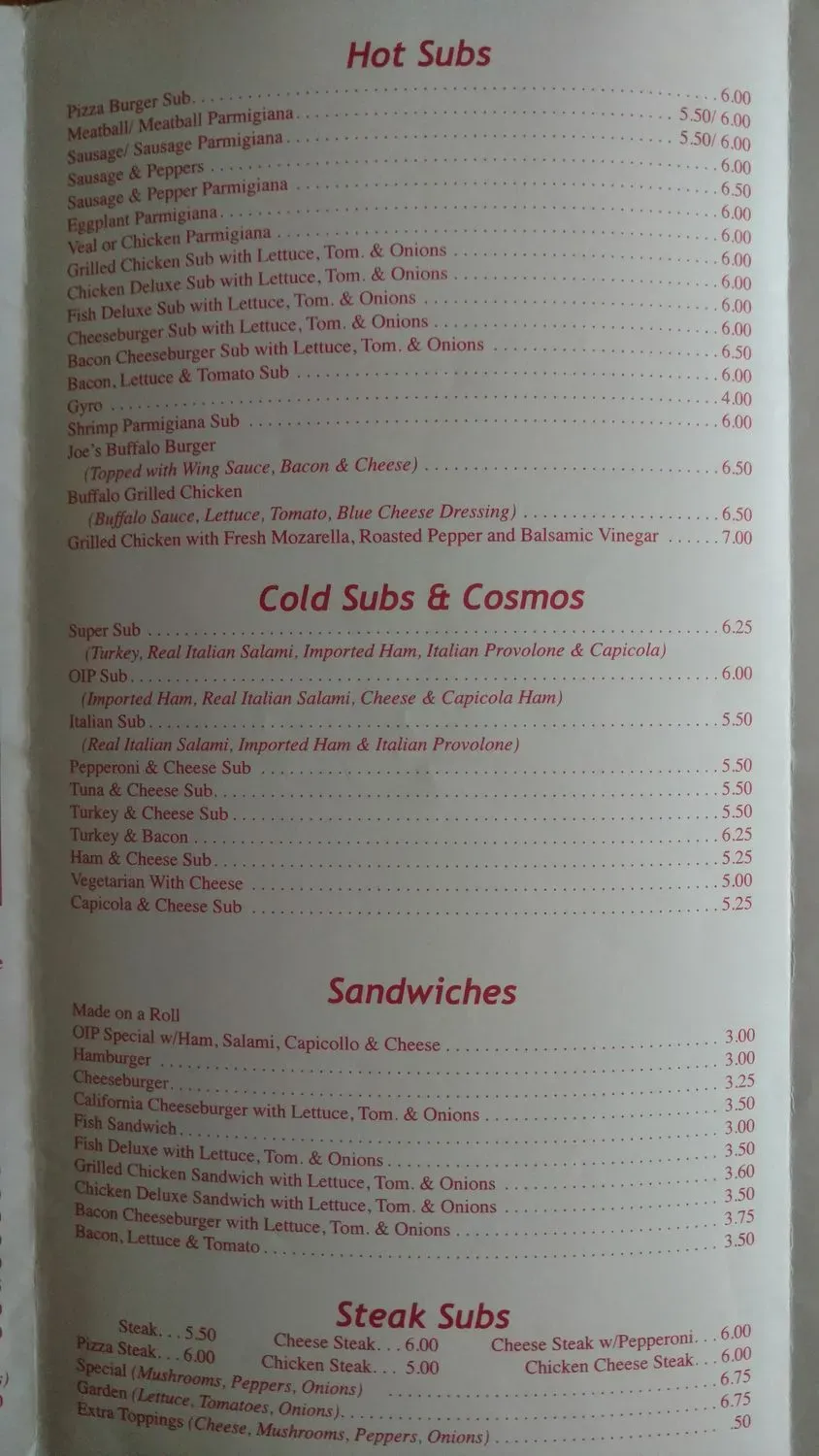 Menu 5