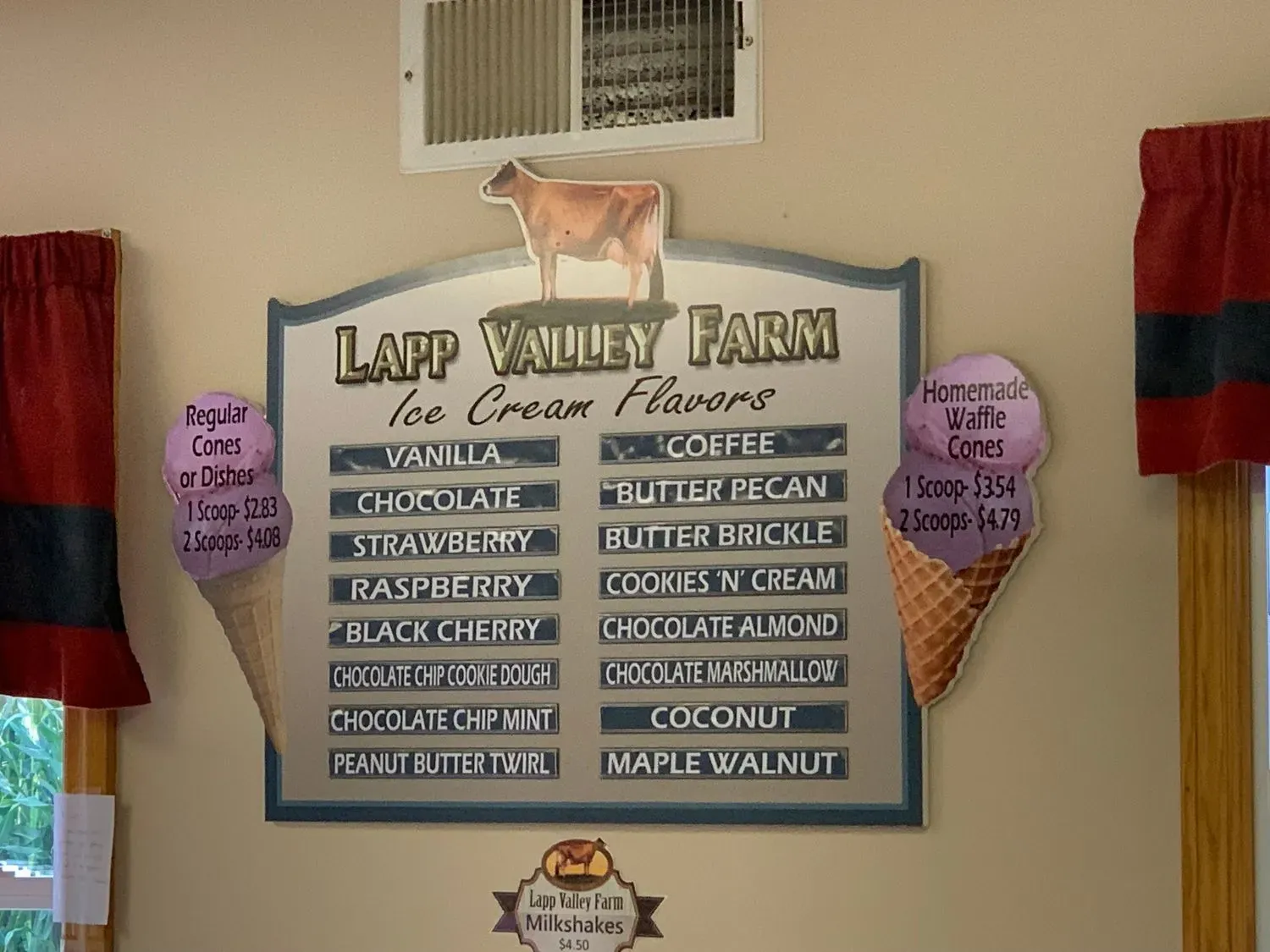 Lapp Valley Farm Menu - Updated October 2025