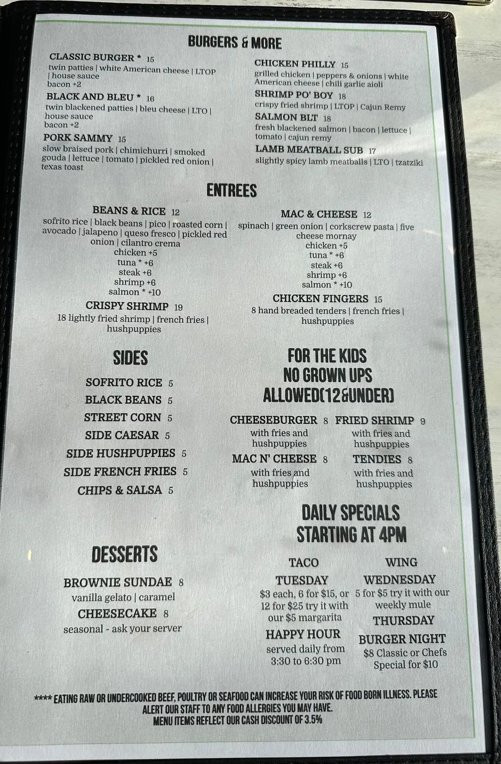 Menu 5