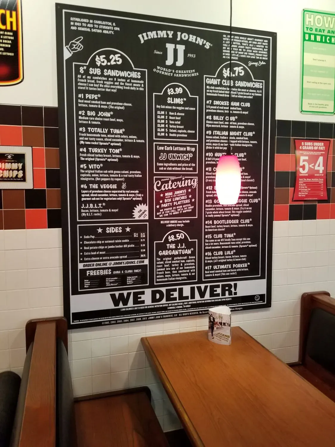 Jimmy John's Menu - Updated October 2025