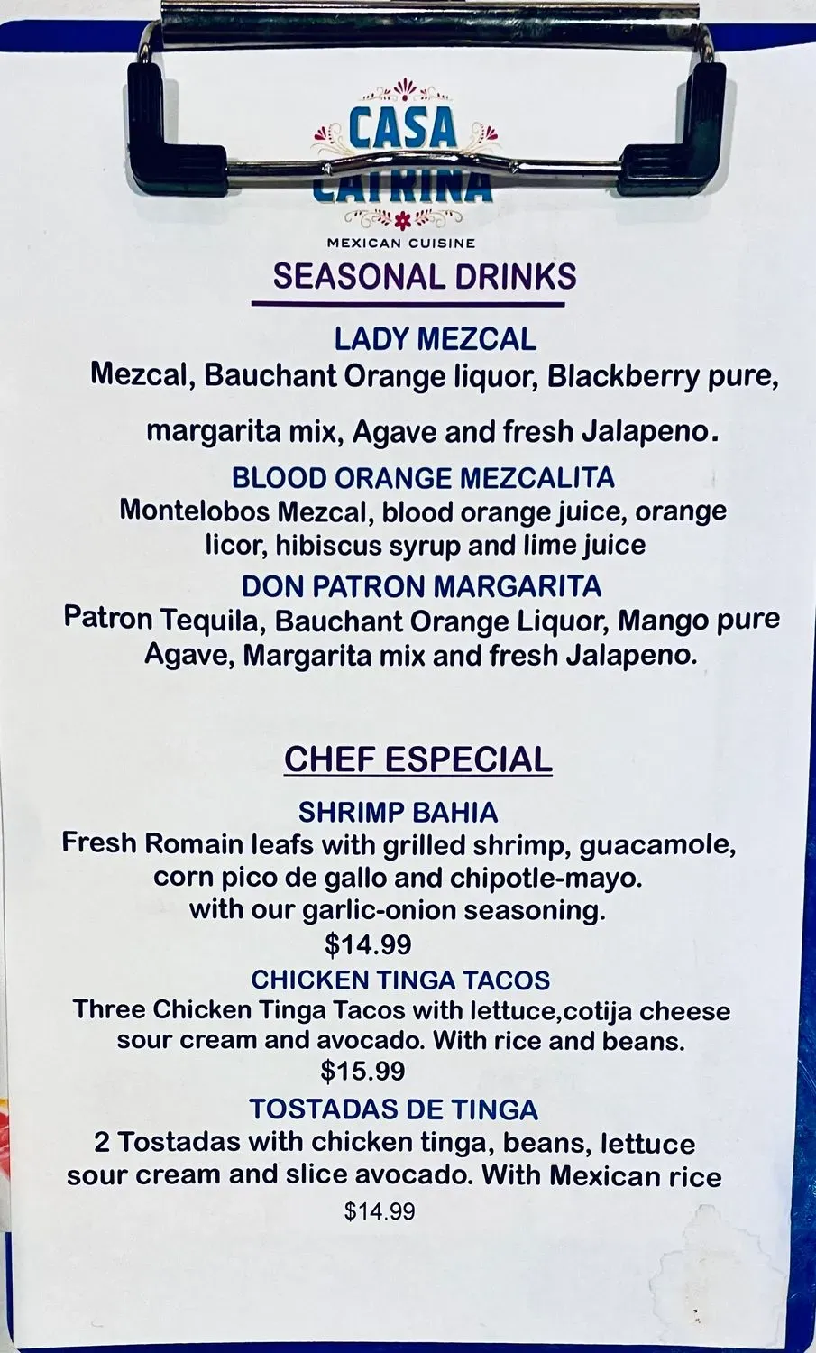 Menu 1