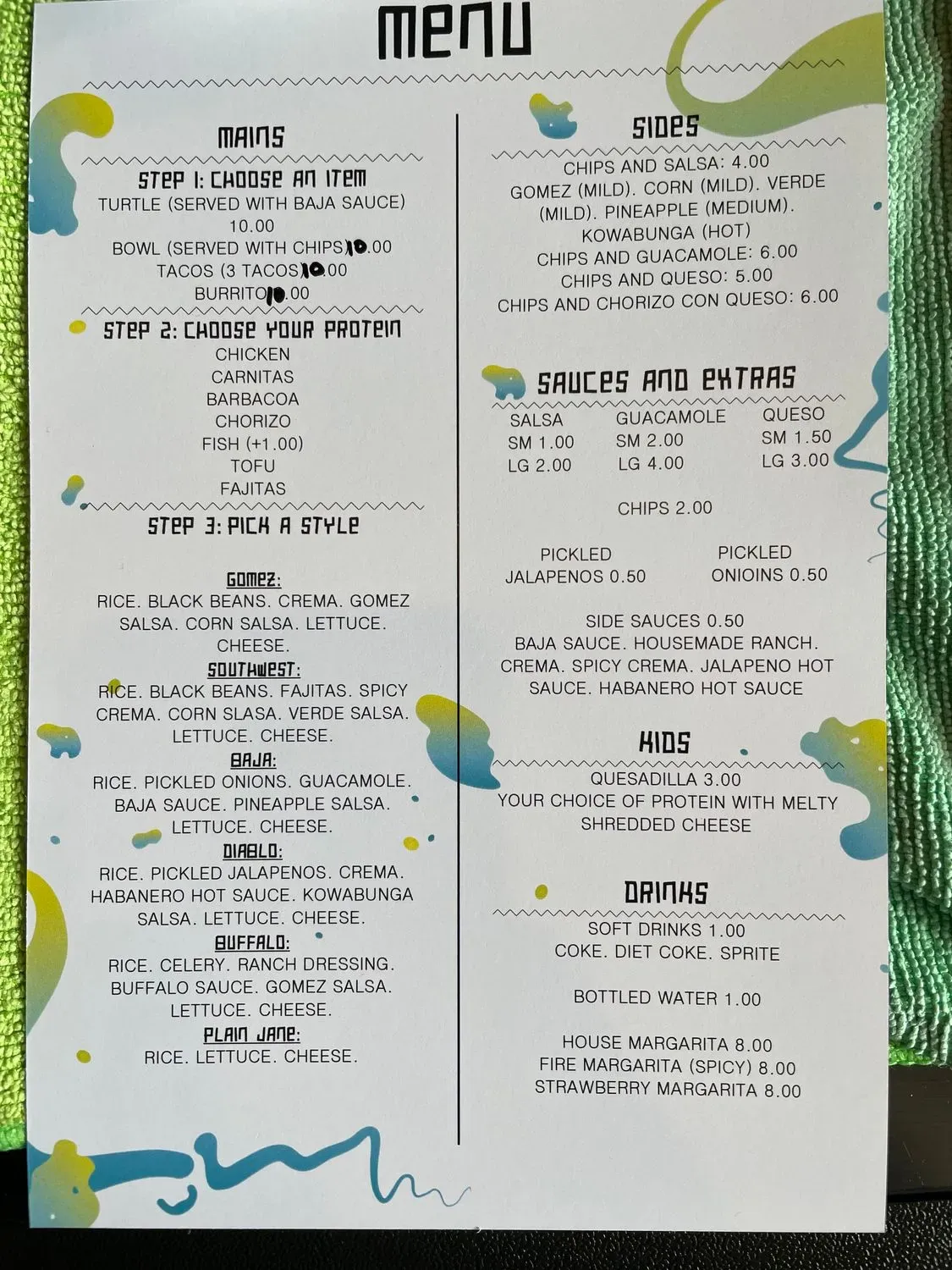 Menu 1