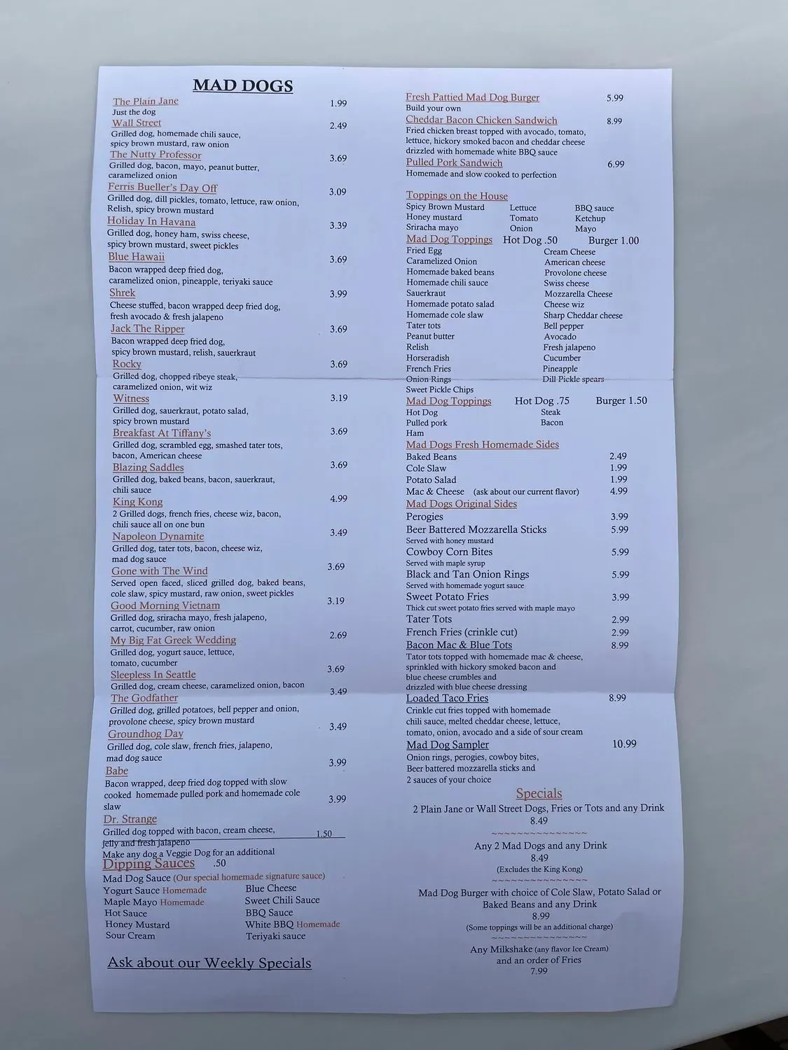 Menu 3