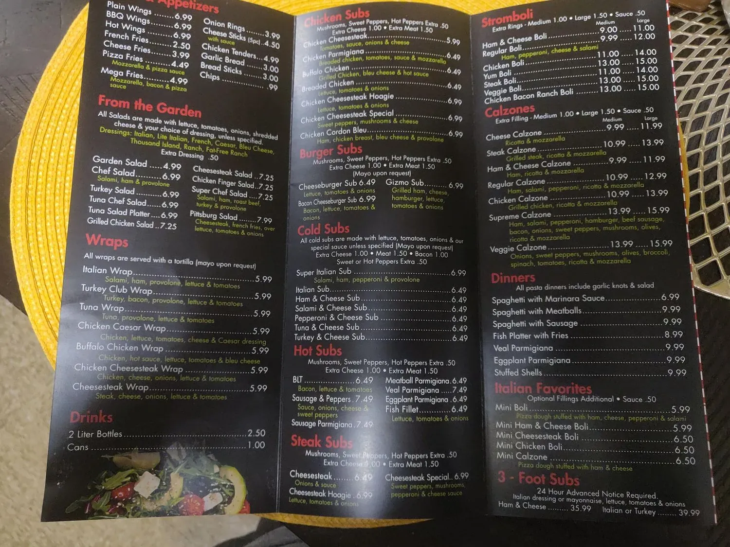 Menu 5