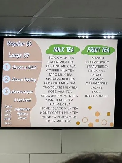 Koala Tea Menu | Scranton, PA | Checkle