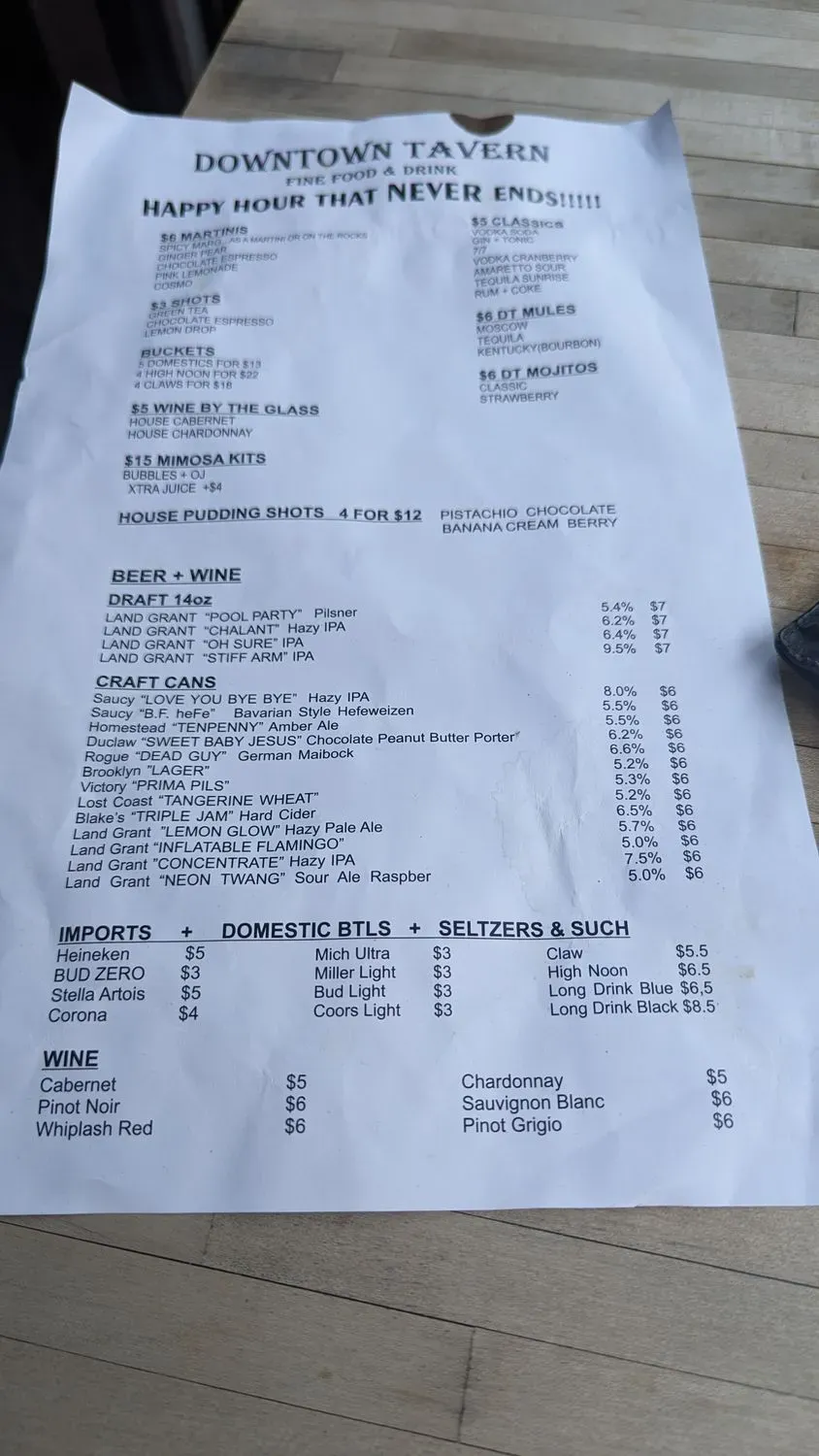 Menu 5