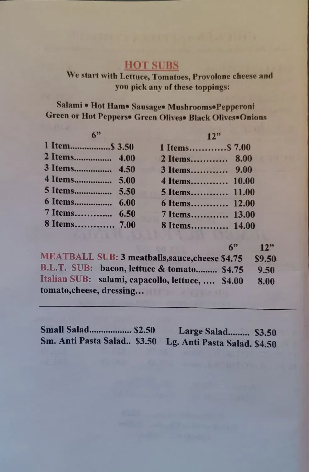 Menu 1