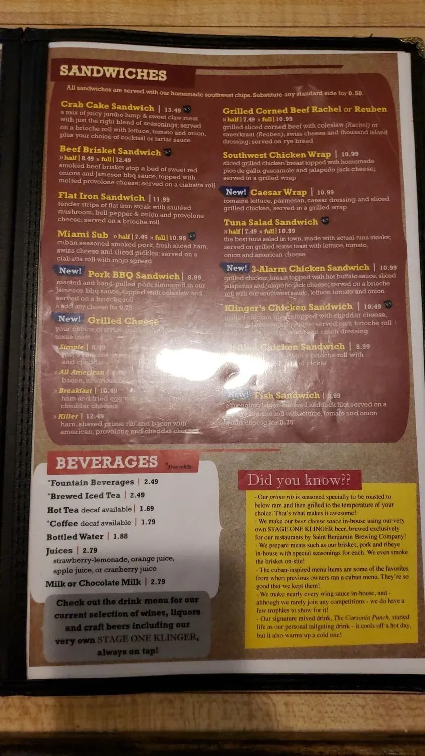 Menu 1