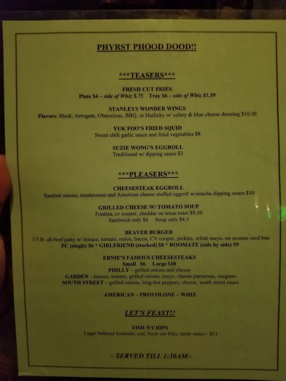 Menu 5