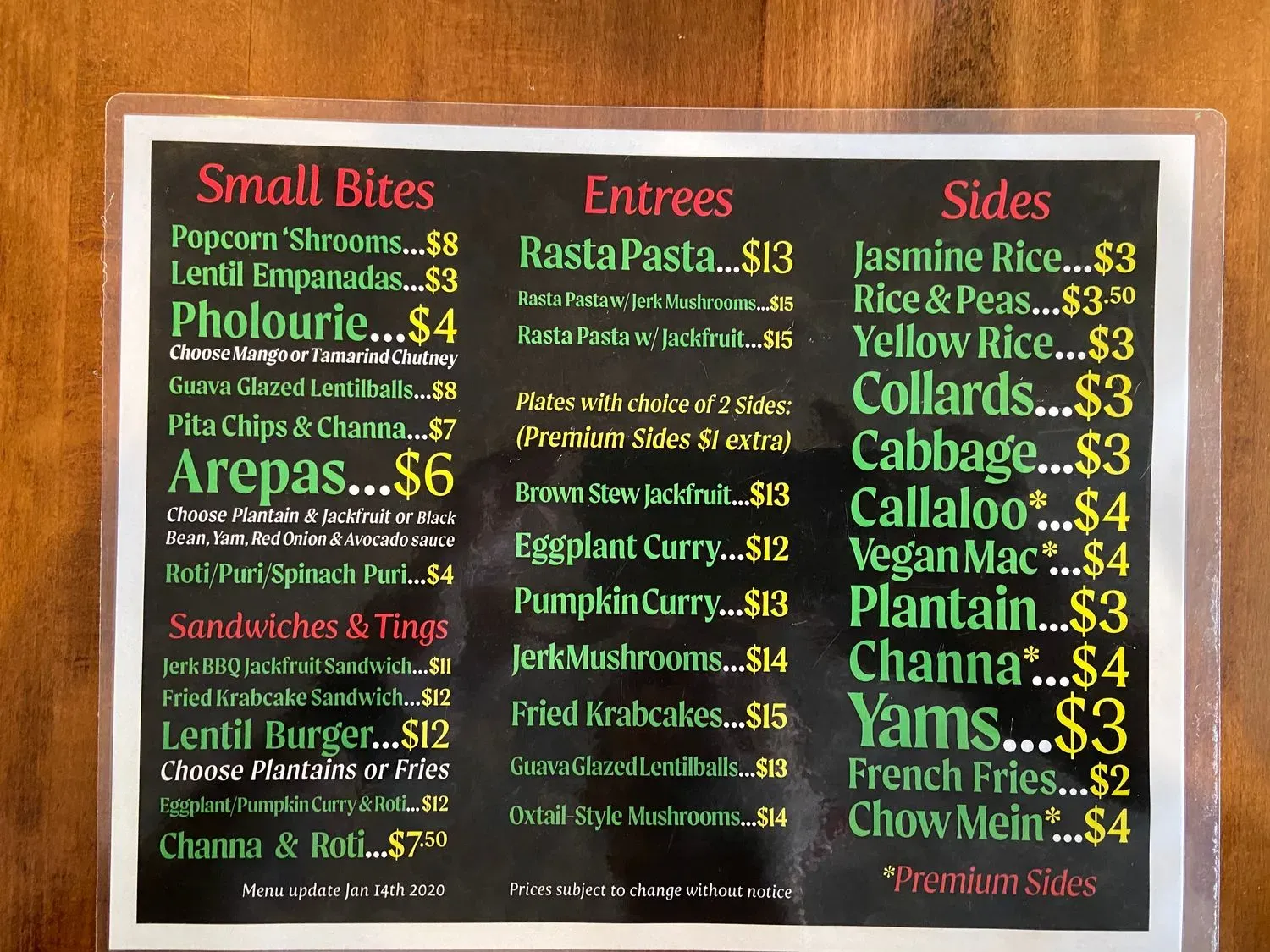 Menu 2