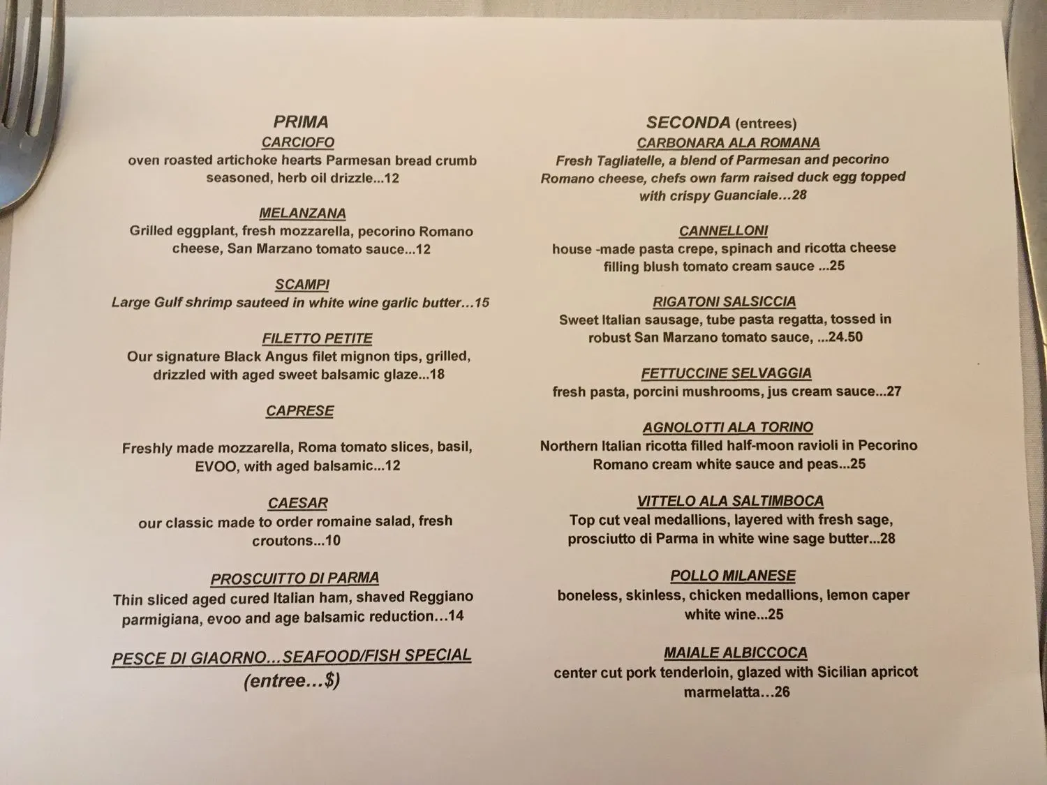 Menu 1