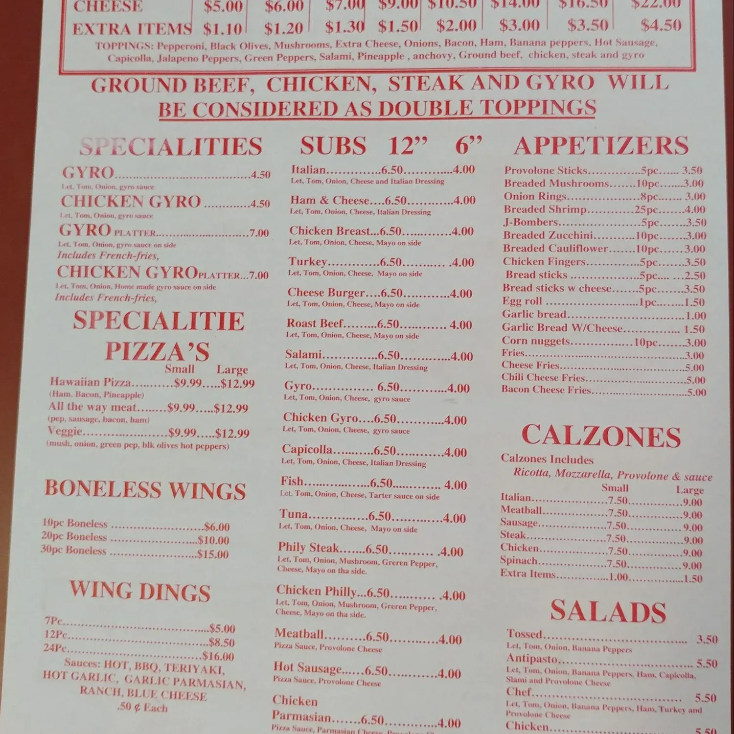 Menu 1