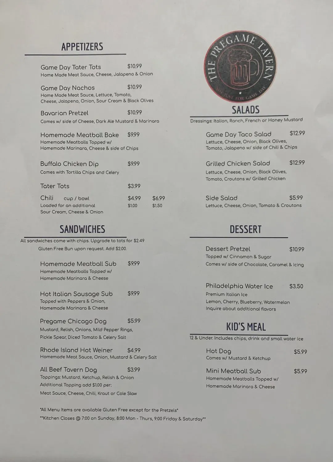 Menu 1