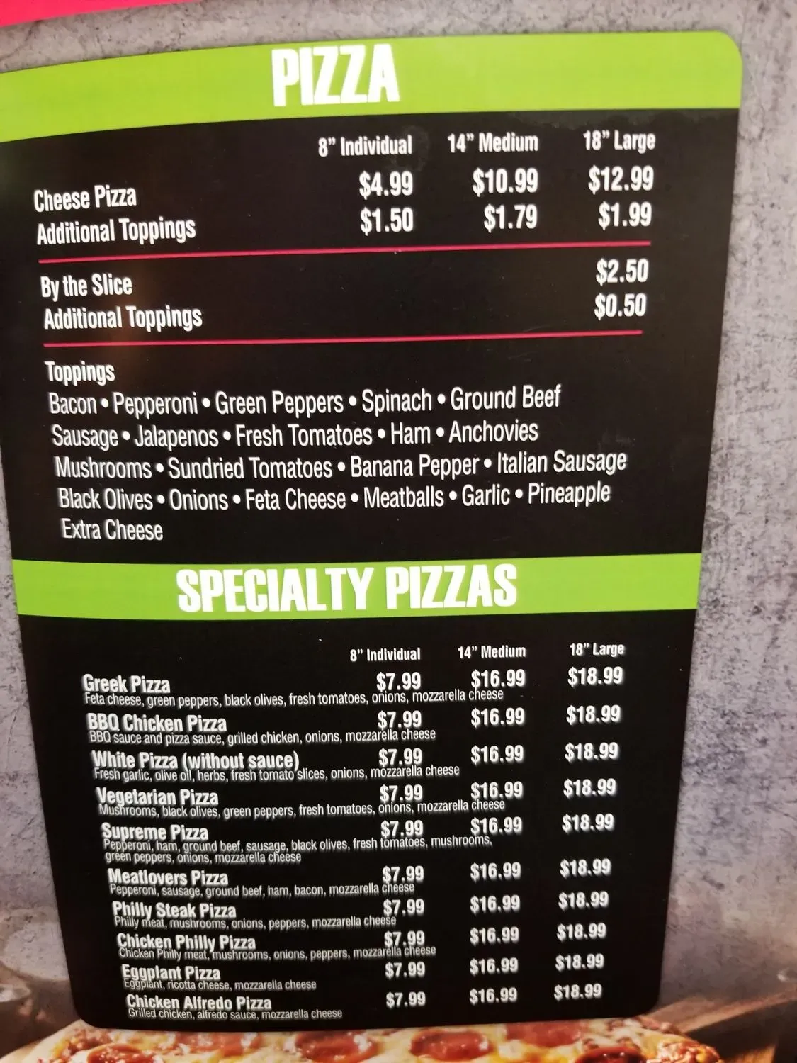 Menu 1