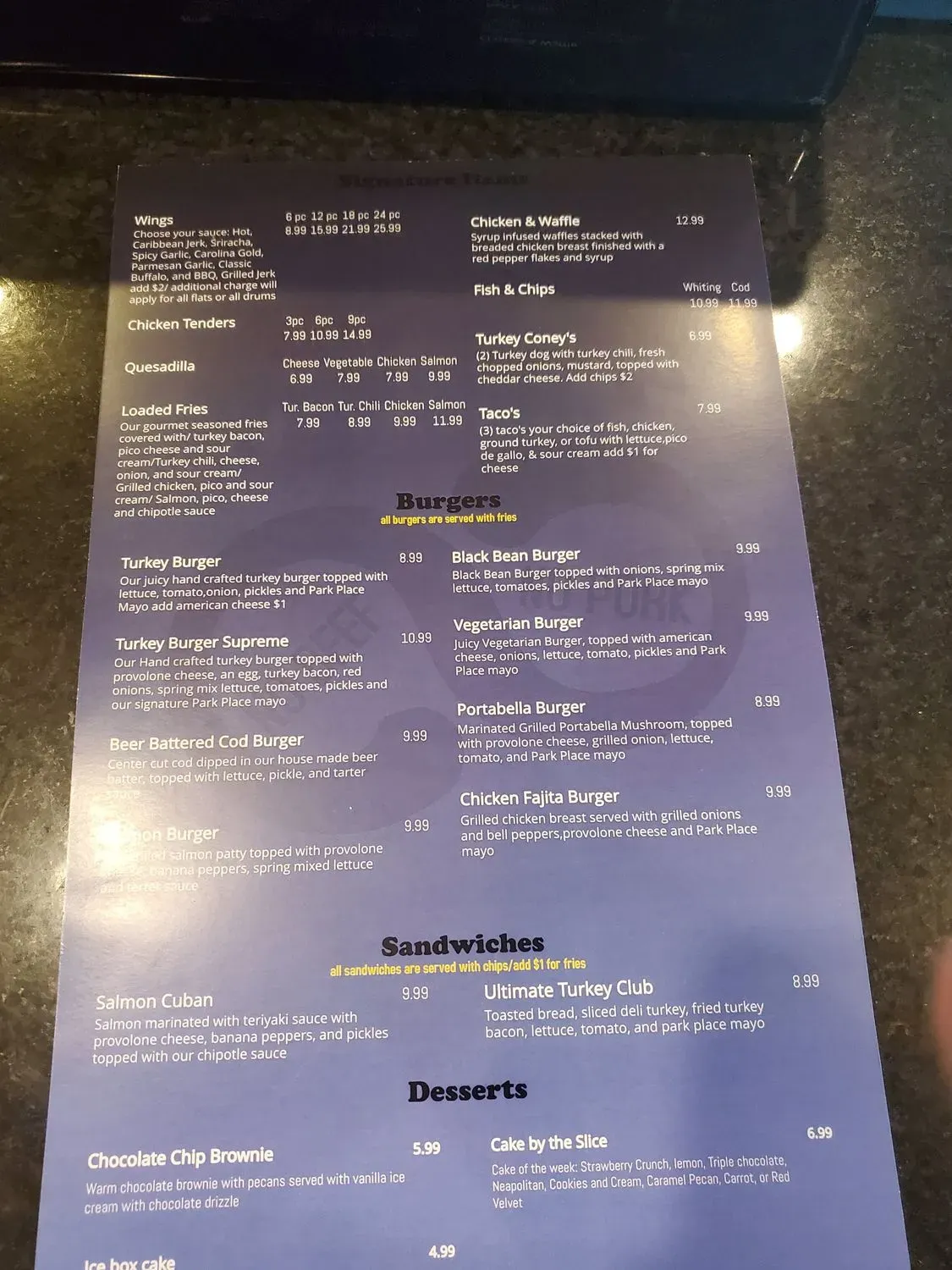 Menu 1