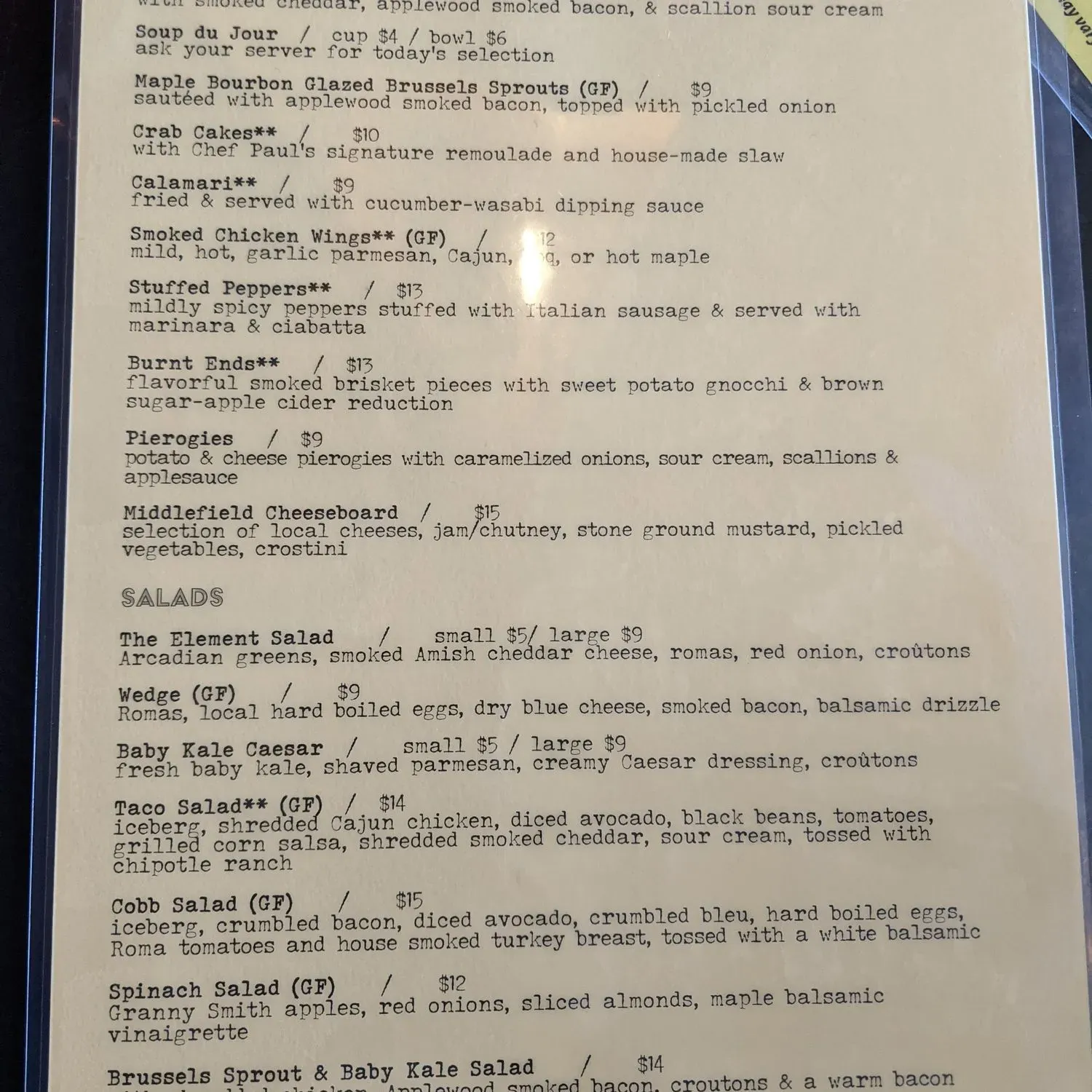 Menu 1