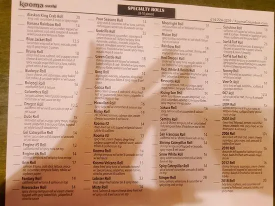 Menu 5