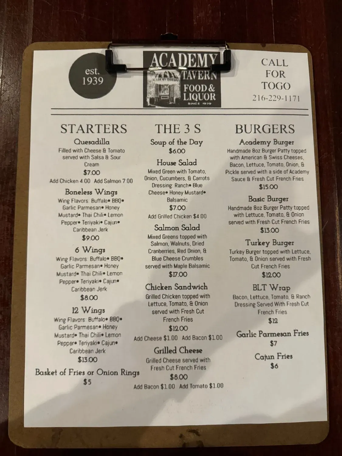 Menu 3