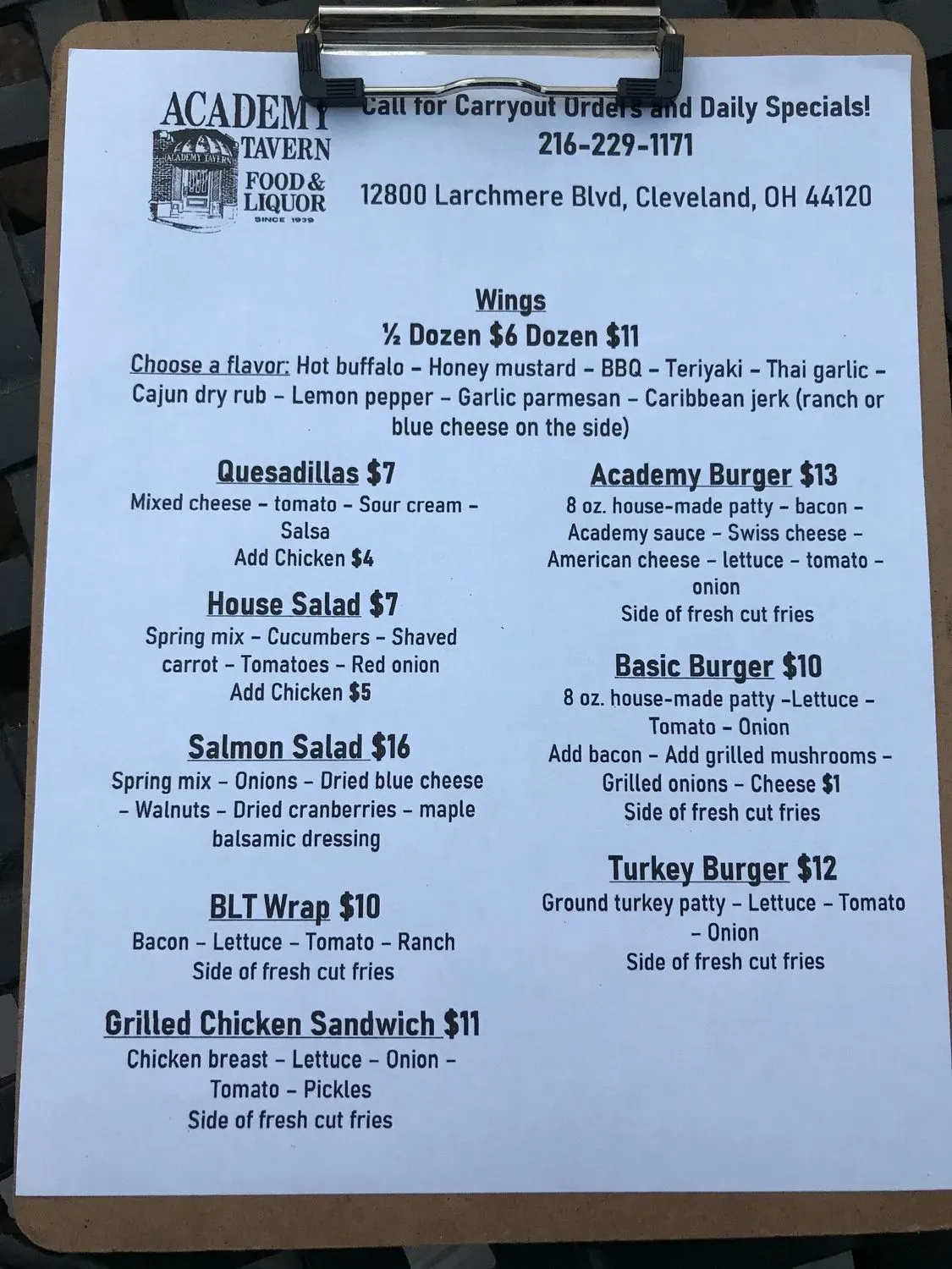 Menu 1