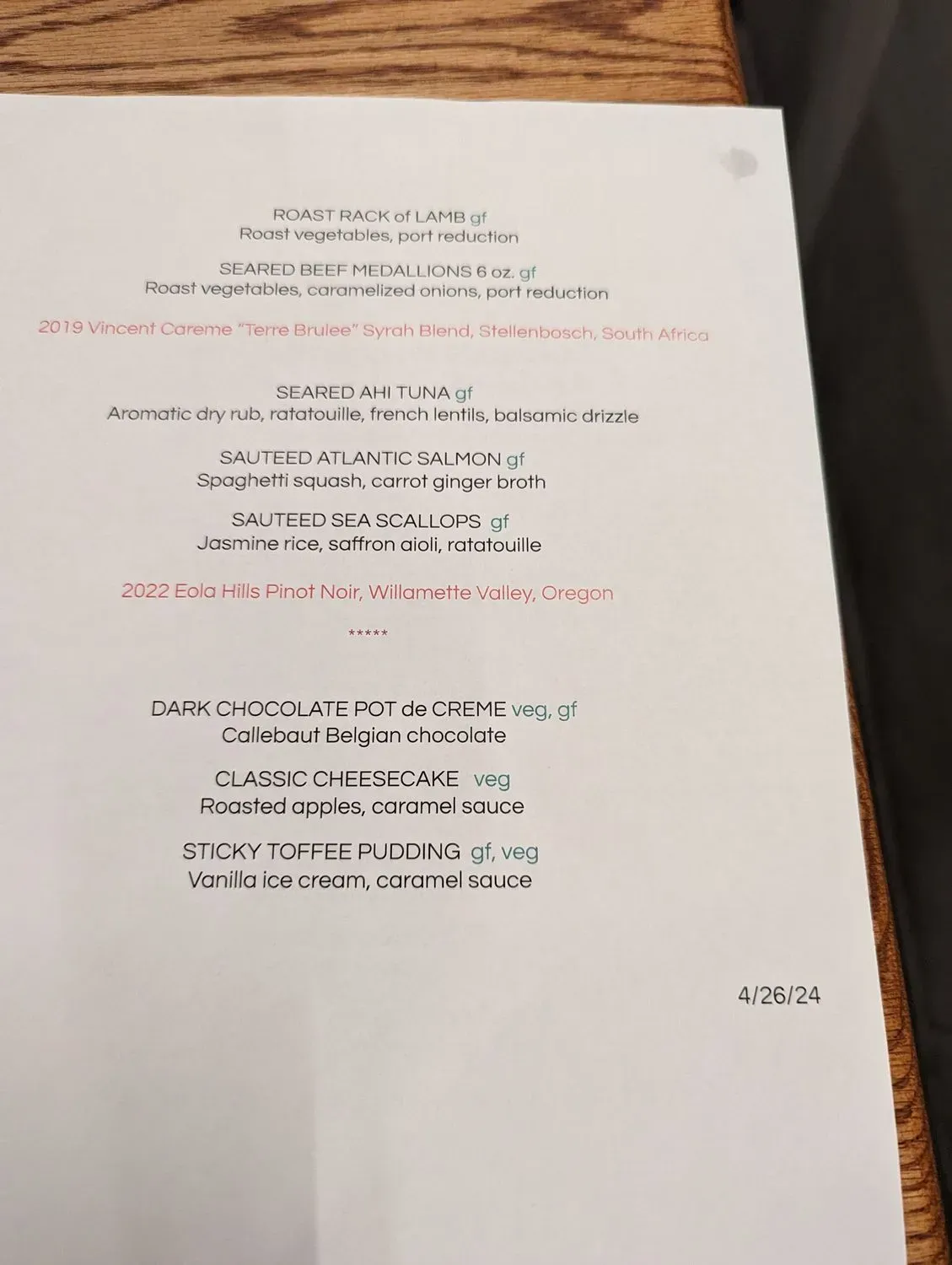 Menu 4