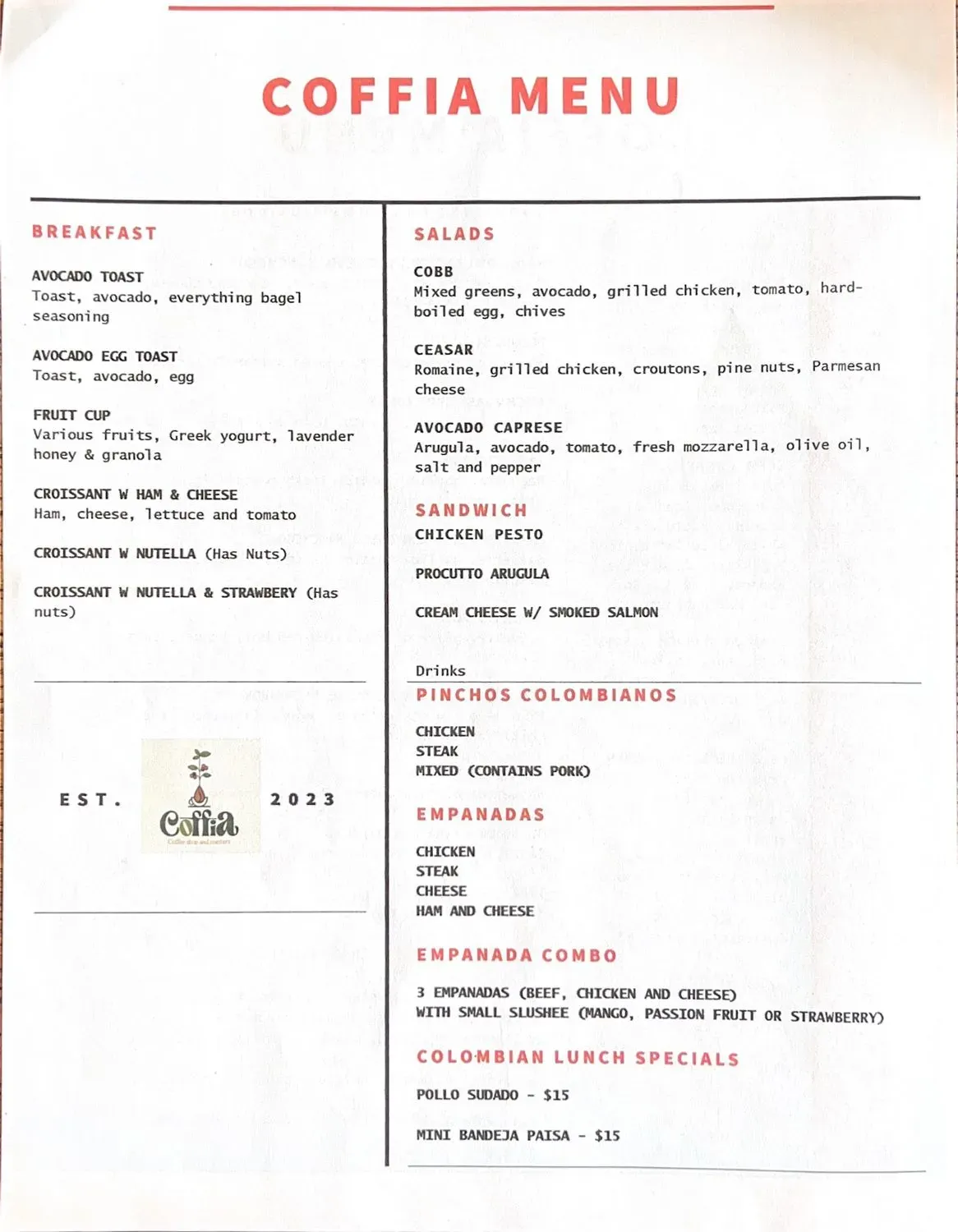 Menu 1