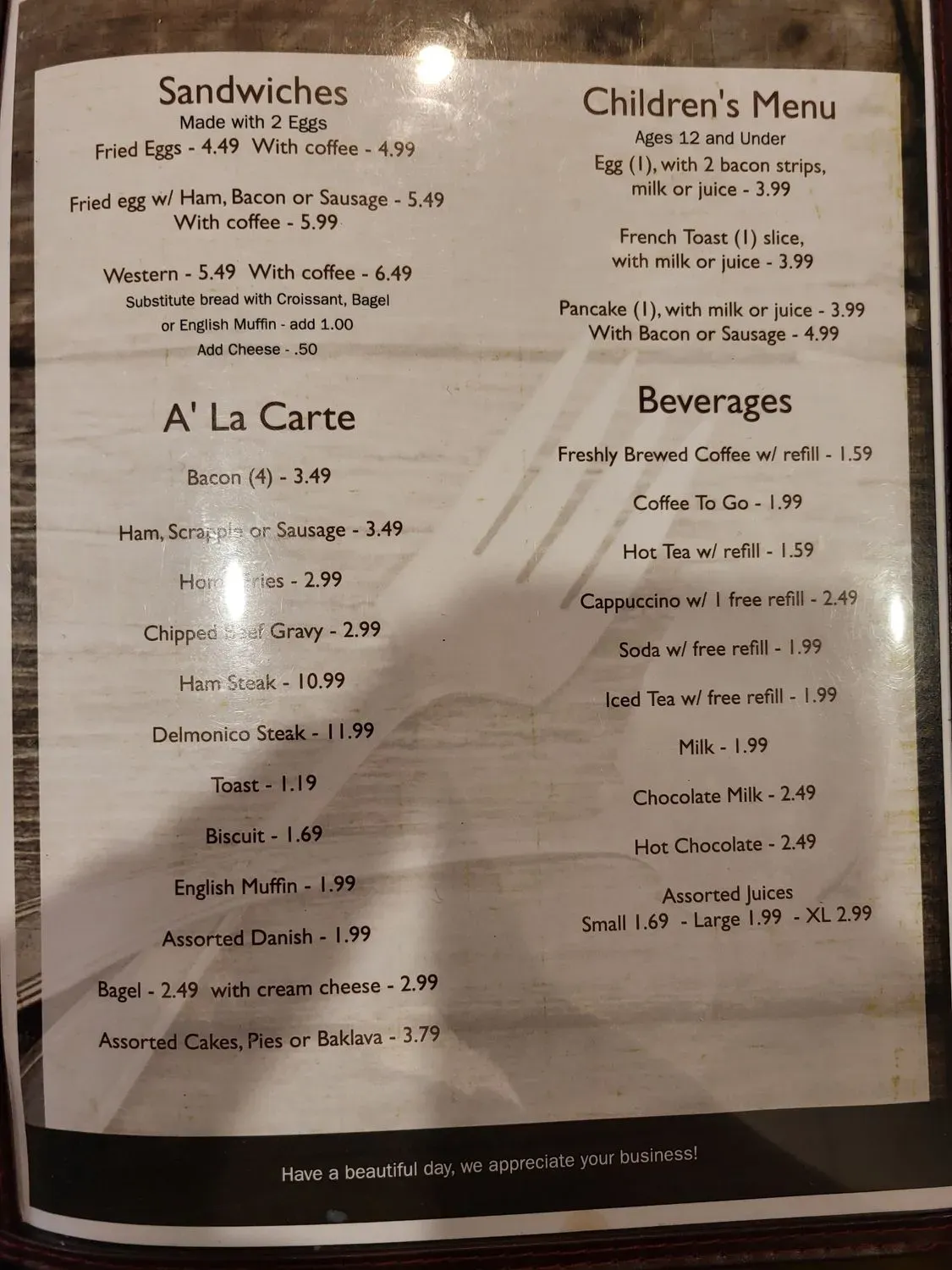 Menu 5