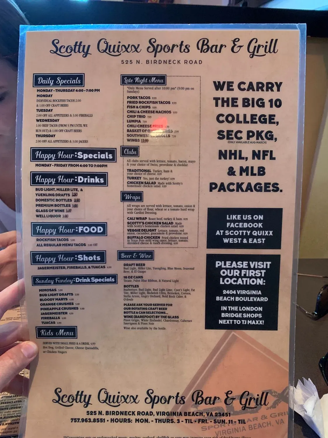 Menu 5