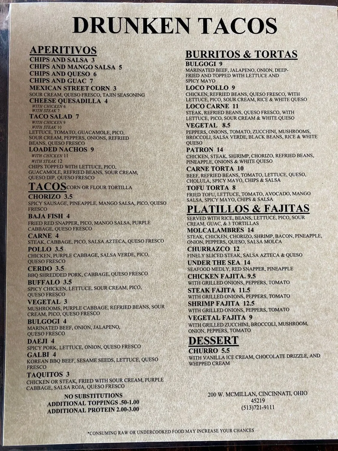 Menu 1