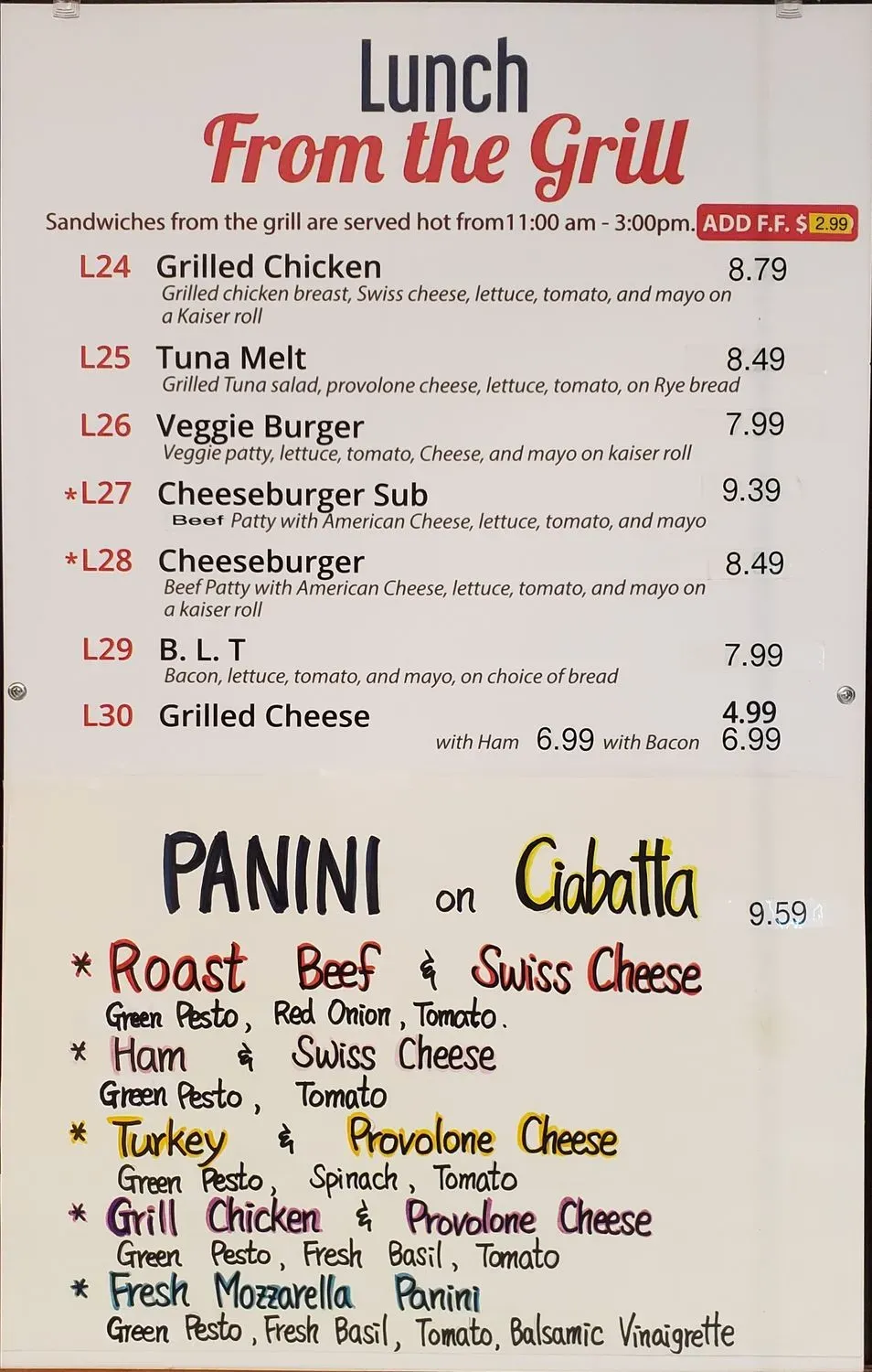 Menu 1