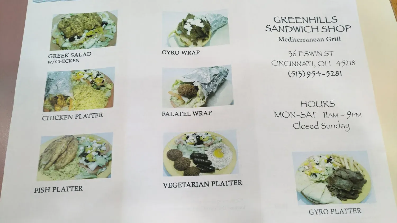 Menu 5