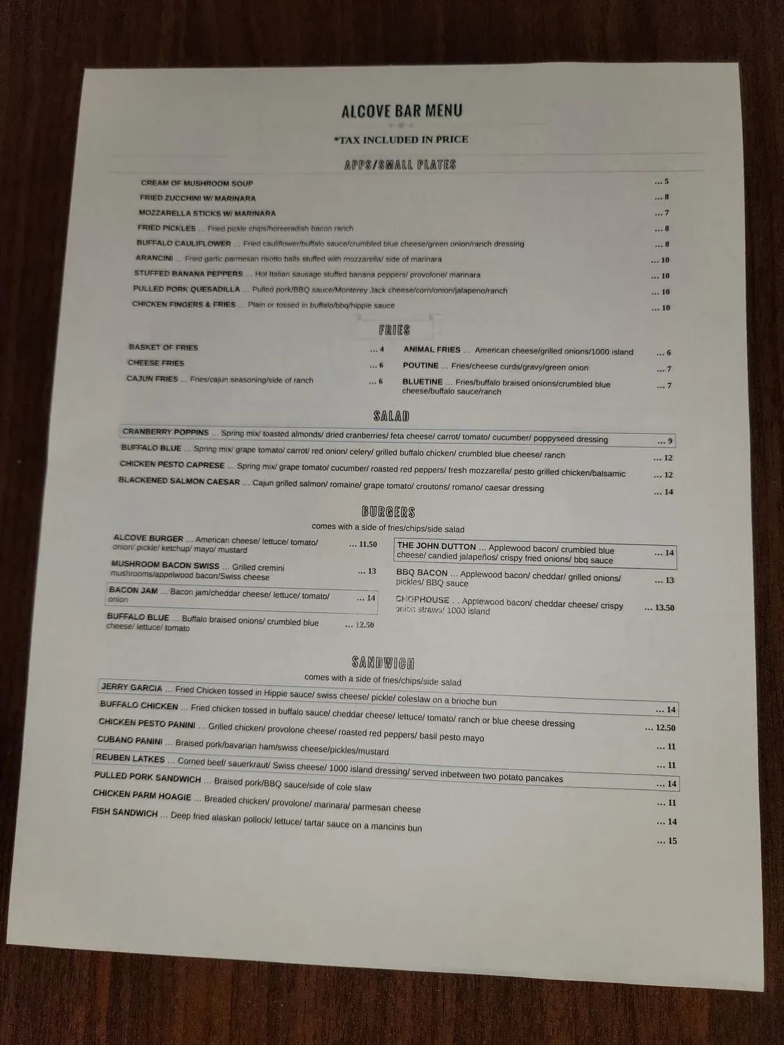 Menu 2