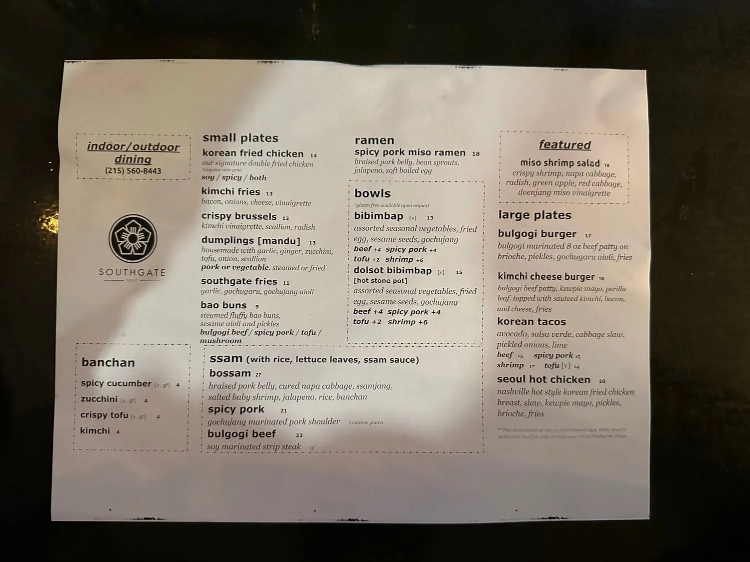 Menu 5