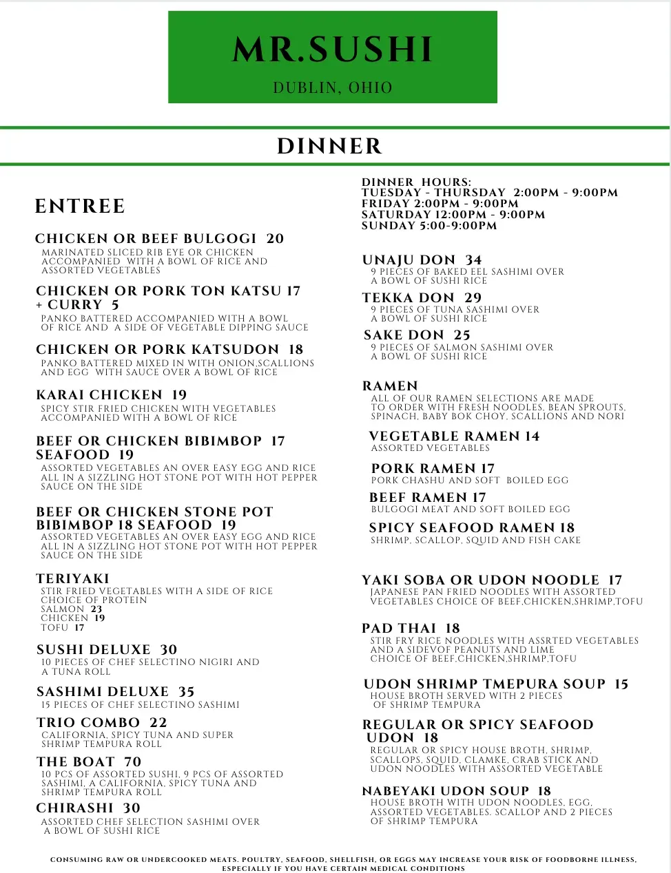 Menu 1