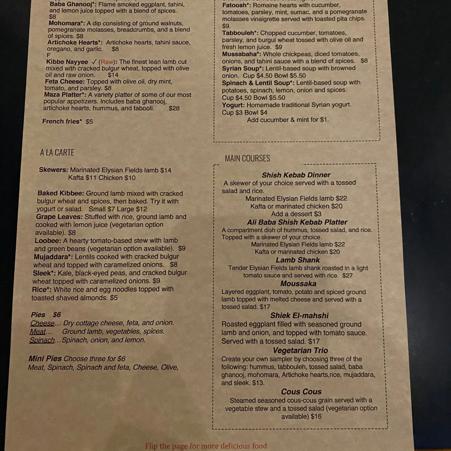 Menu 1