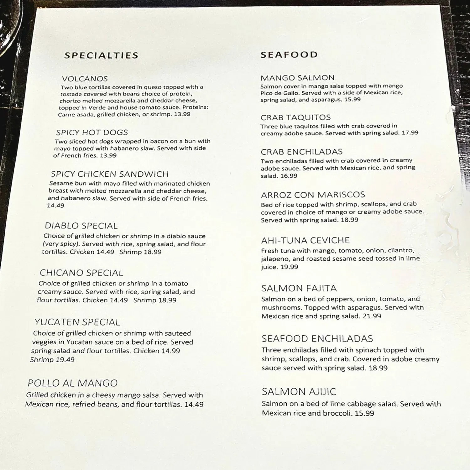 Menu 1