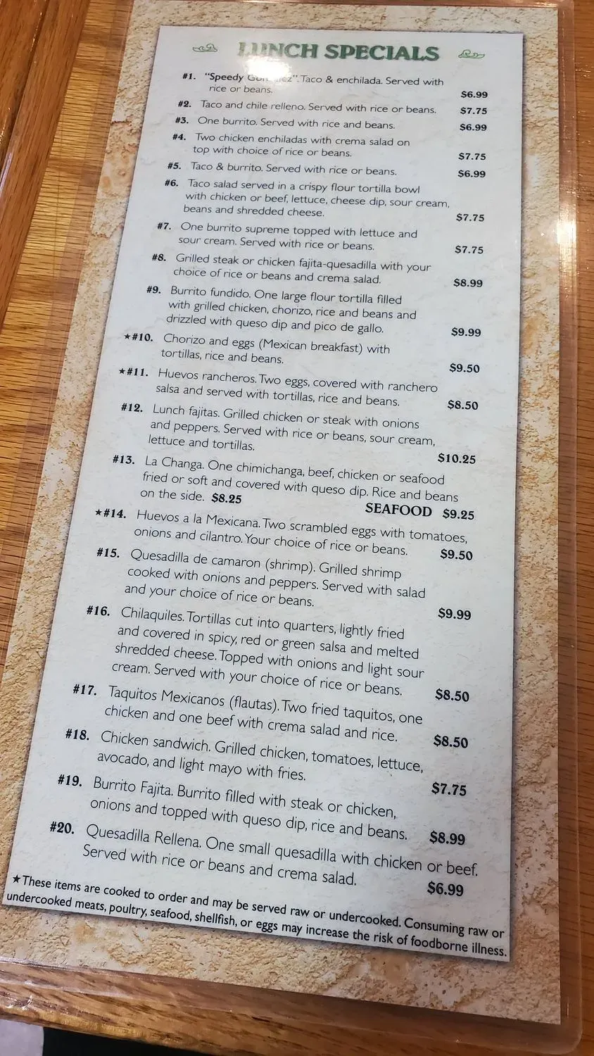 Menu 1