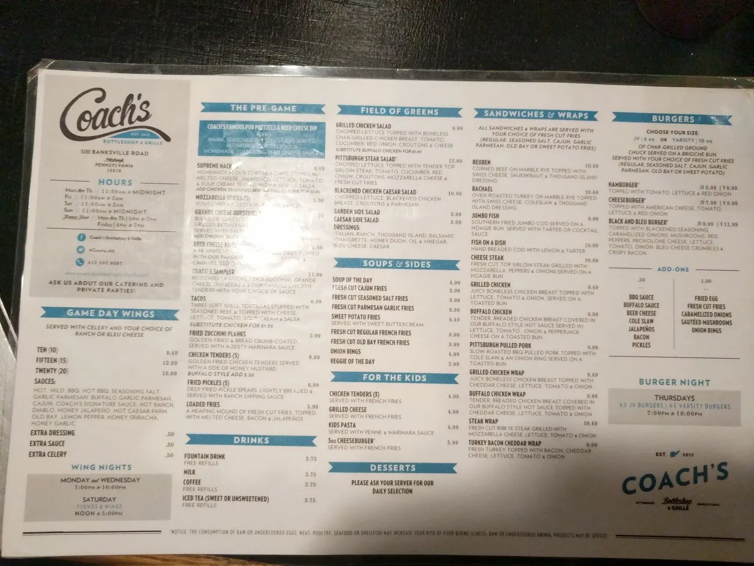 Menu 1