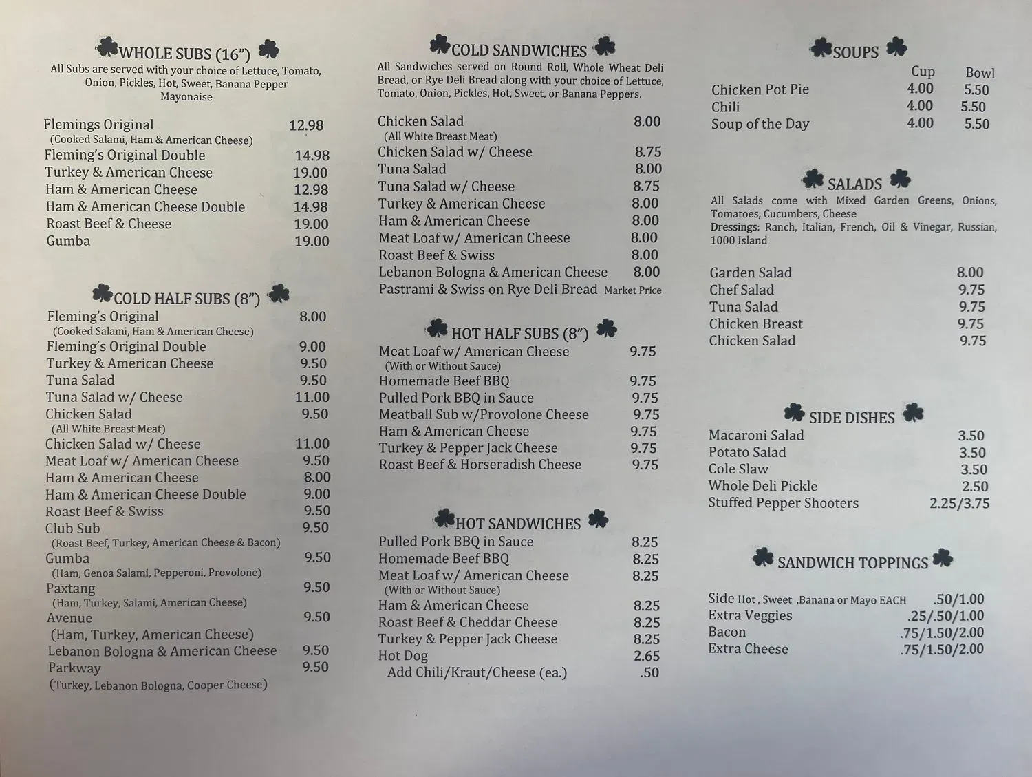 Menu 1