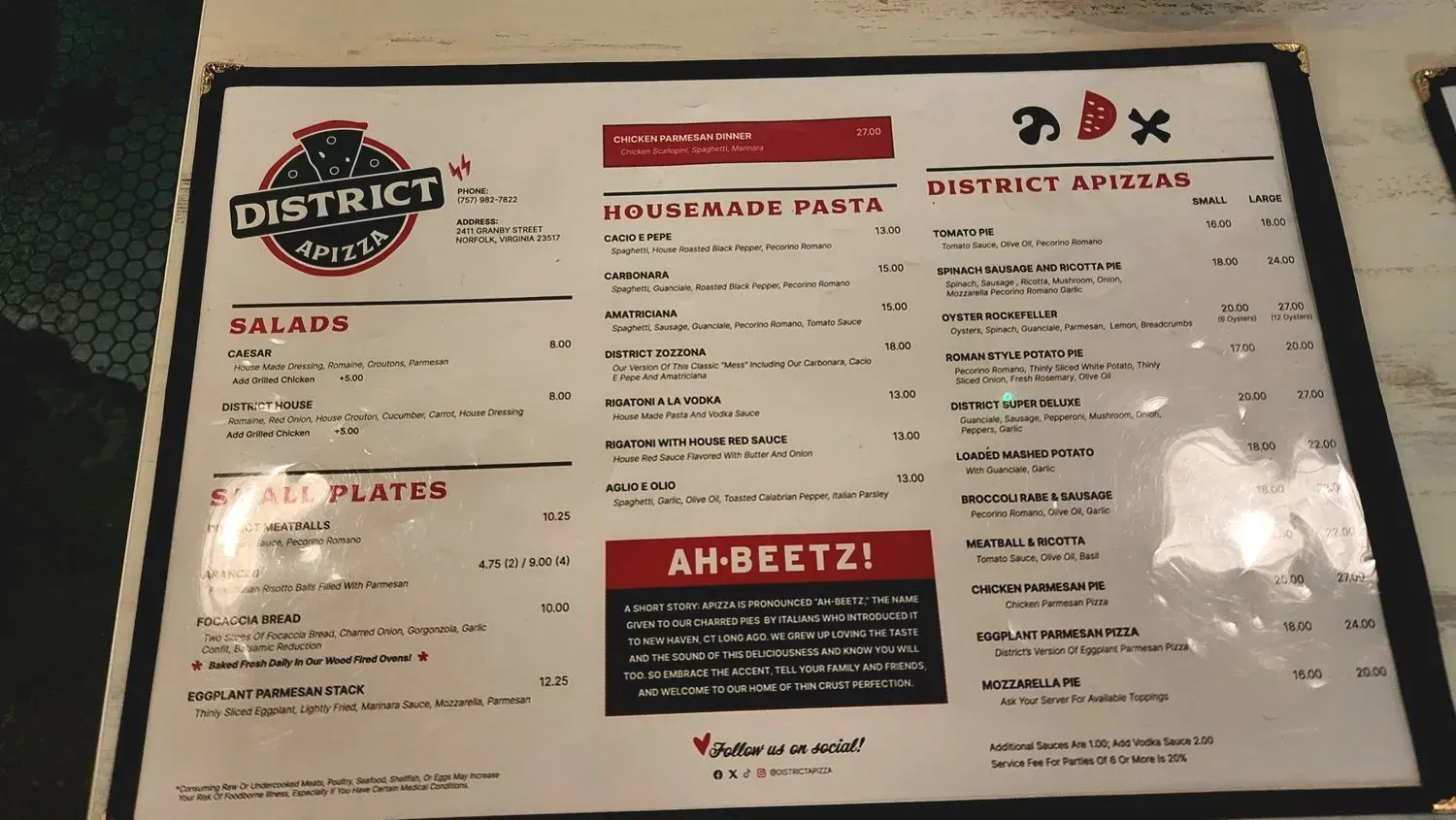 Menu 5