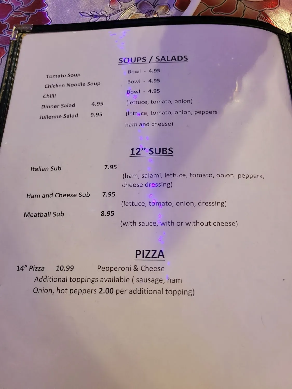 Menu 4