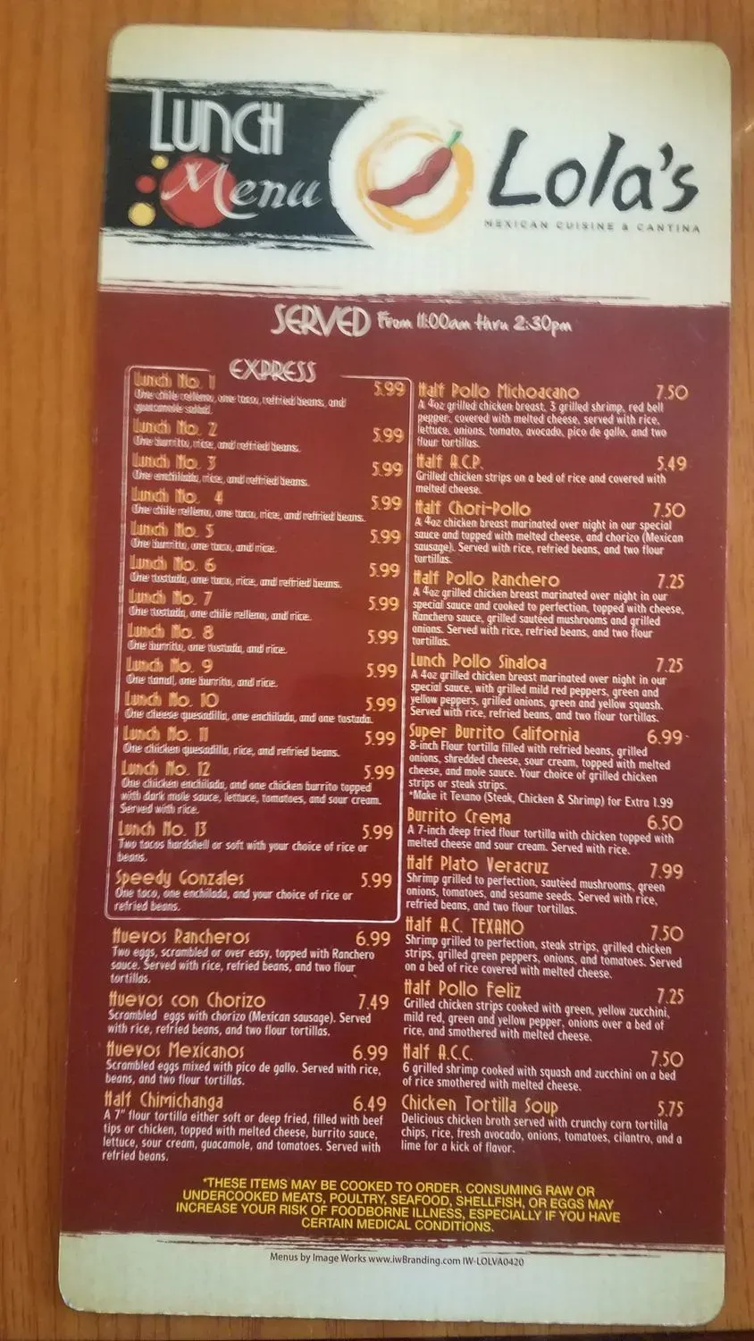 Menu 5