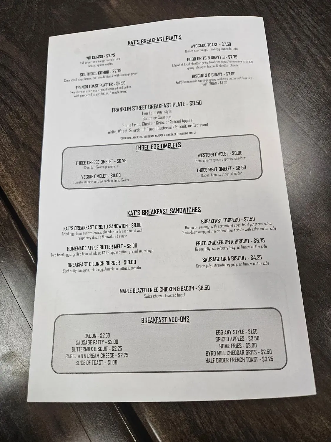 Menu 5