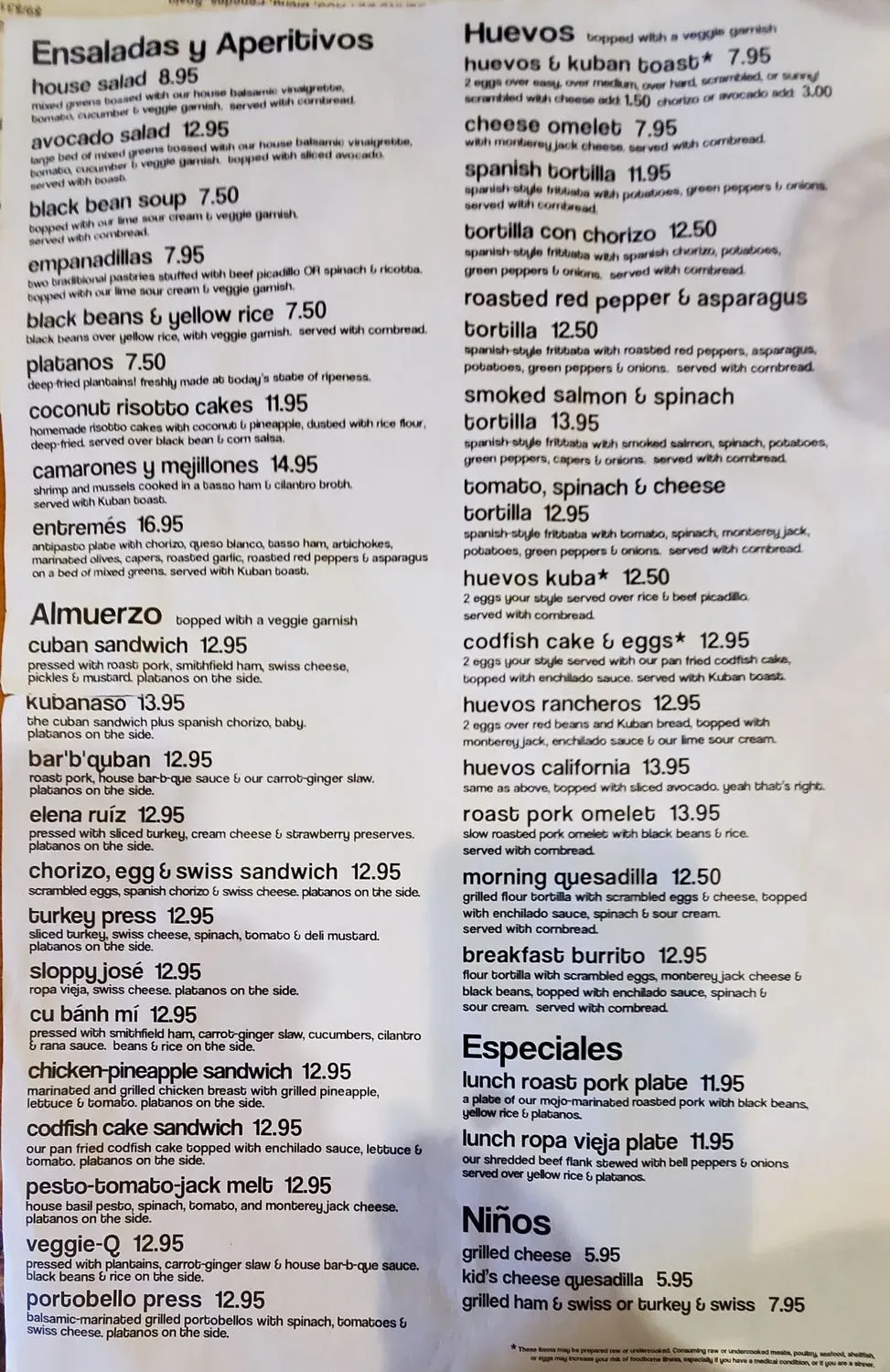 Menu 5