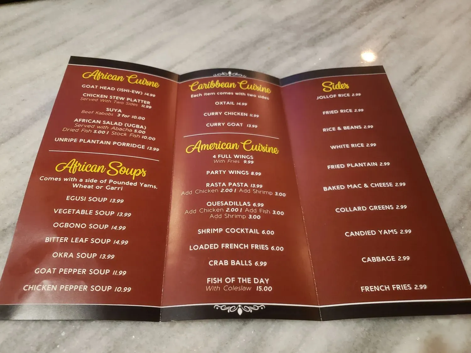 Menu 1