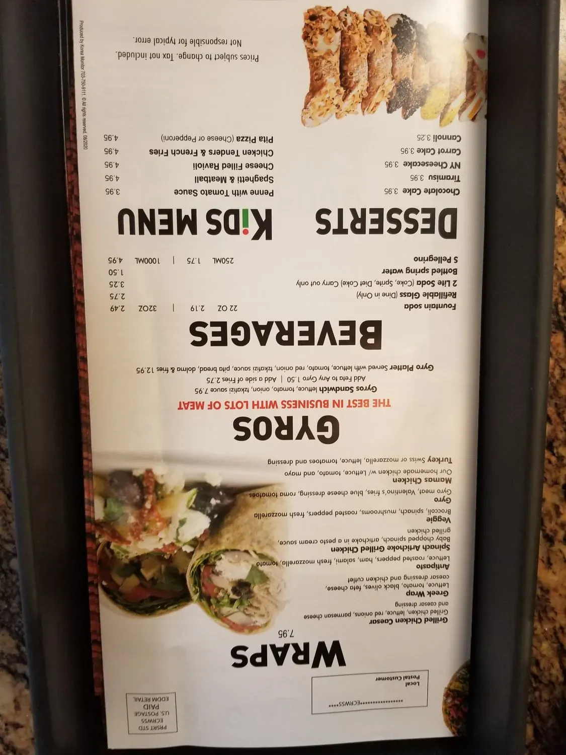 Menu 1