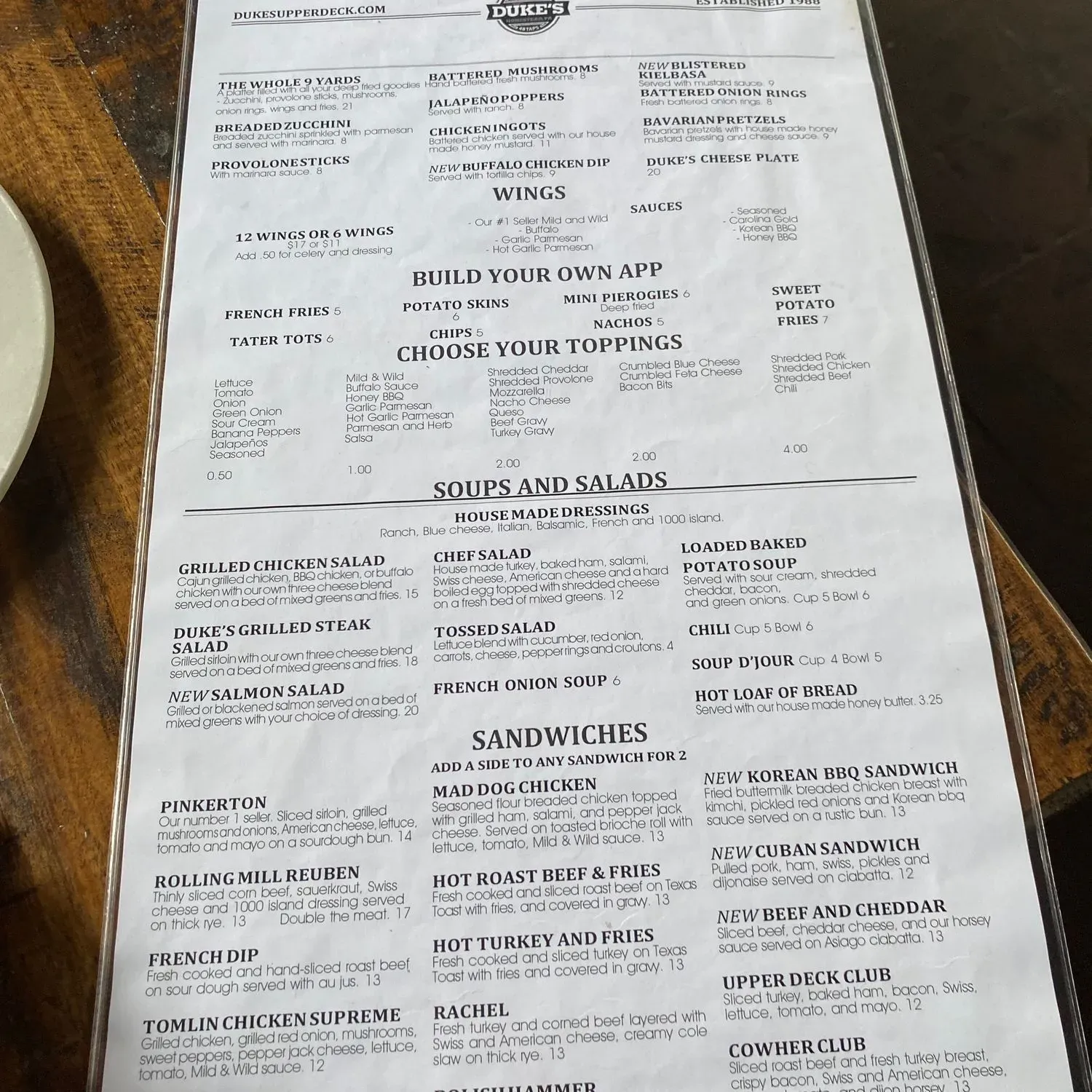 Menu 1