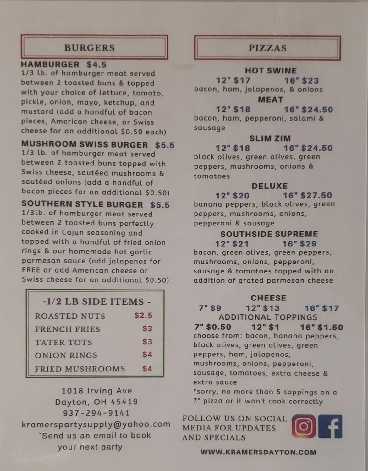 Menu 1