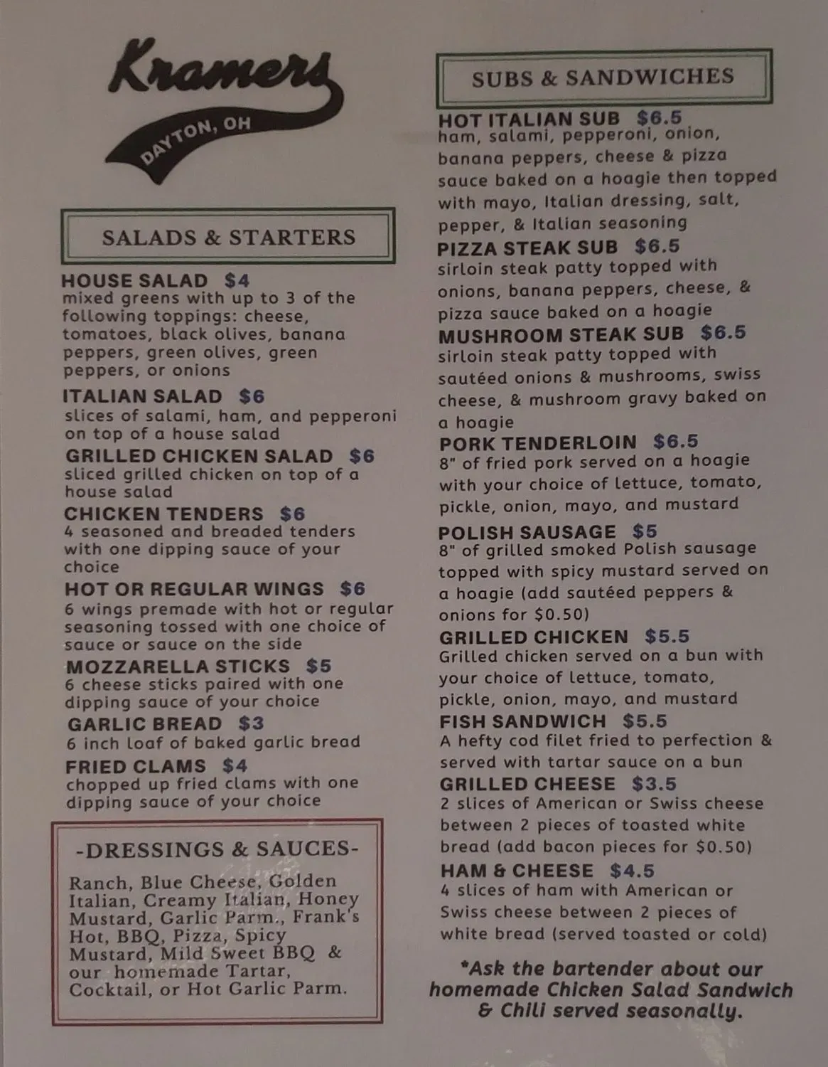 Menu 2