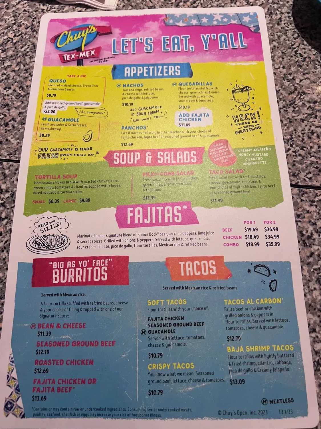 Menu 1